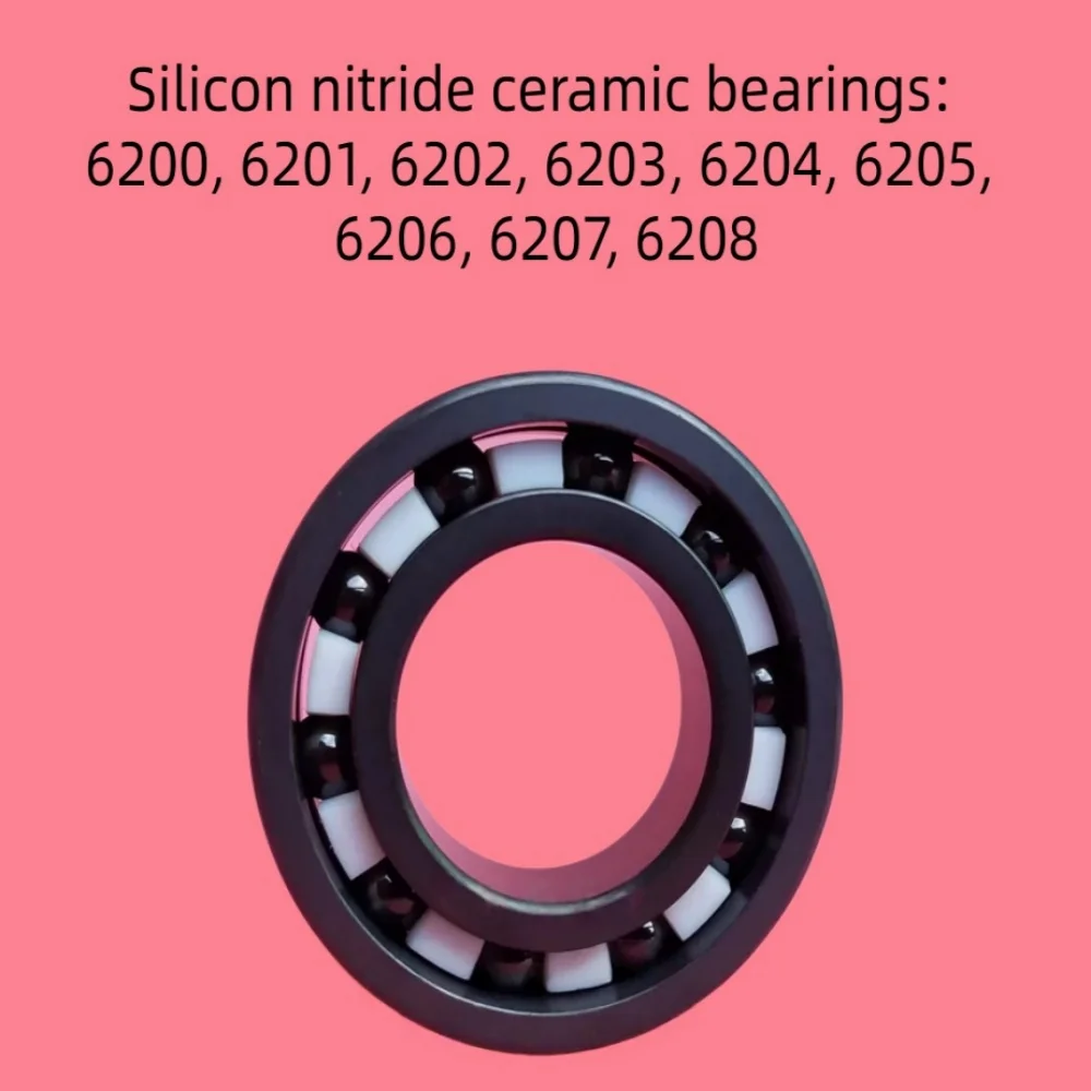 Nitrided Silicon Ceramic Bearing 6200 Series High Temperature Resistant Corrosion Resistant for Industrial Applications