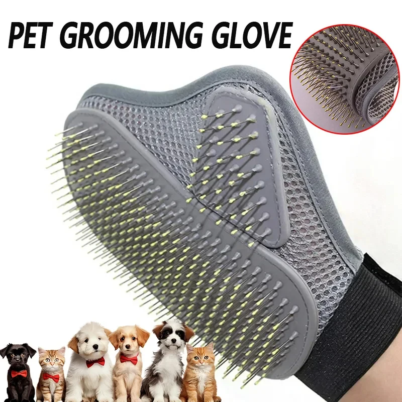 

Перчатка-щетка для груминга животных: мягкая массажная расческа для удаления шерсти у кошек и собак с длинной и короткой шерстью