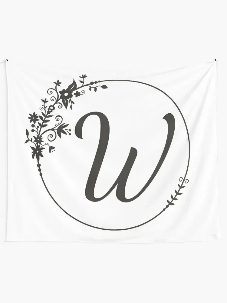 Initial Letter W Tapestry On The Wall Bedroom Organization And Decoration Tapestry