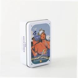 10.3*6cm White Numen: A Sacred Animal Tarot Cards In A Tin Metal Box Gilded Edges 78 Cards