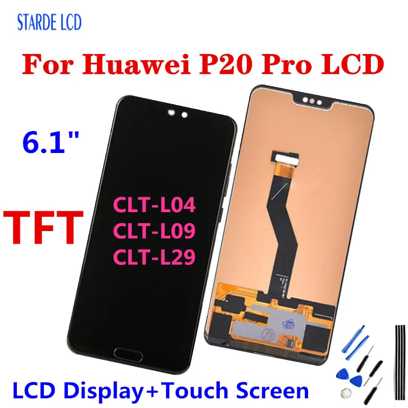 6.1''Super TFT For Huawei P20 Pro LCD Display Touch Screen Digitizer Assembly CLT-L04 CLT-L09 L29 P20pro LCD screen Repair Parts