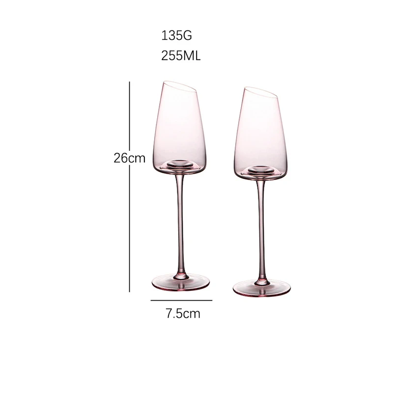 2Pcs Red Wine Glass Blind Box 255/580/650ML Wine Glass Big Belly Tasting Cup Crystal Burgundy Bordeaux Goblet Glass Glasses