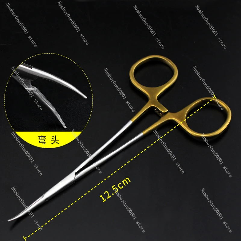 Medical hemostatic forceps Stainless steel surgical instruments Straight elbow vascular forceps Fine microvascular hemostatic fo