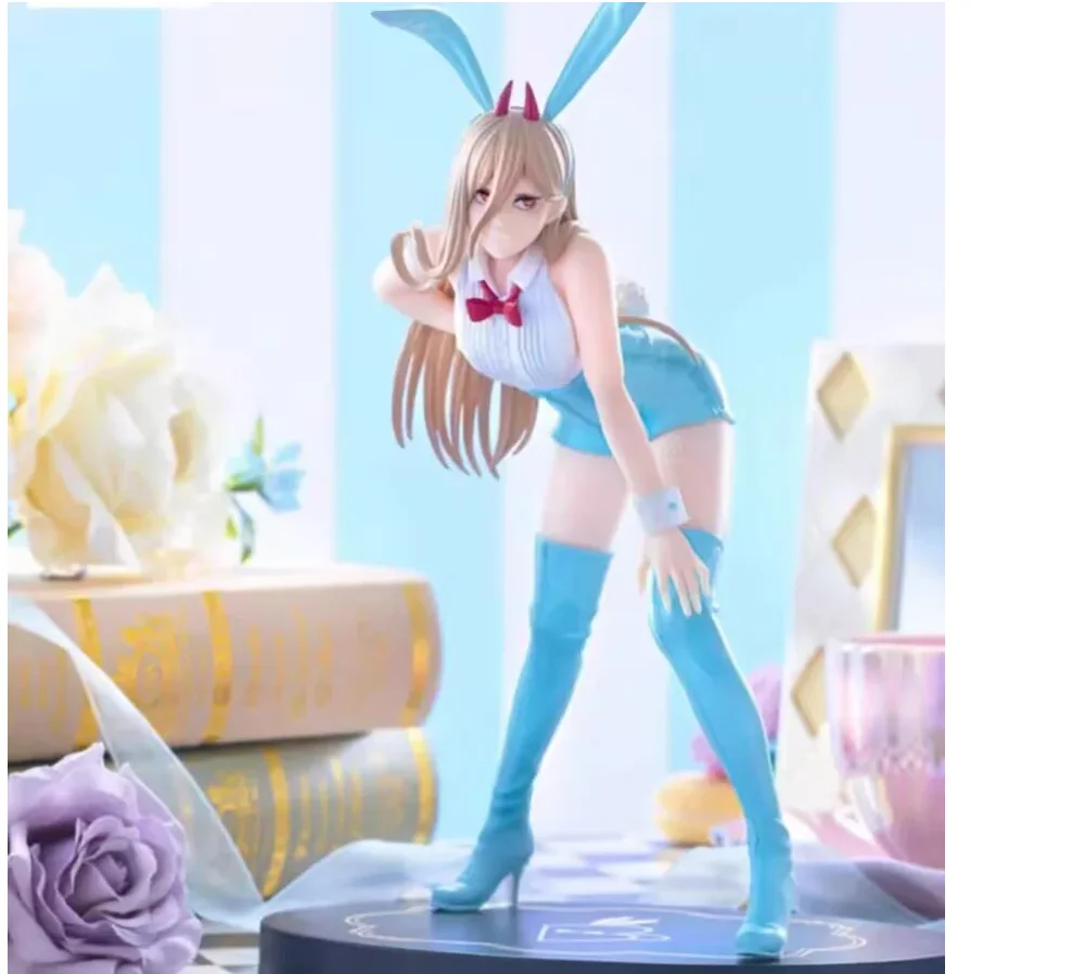 No box Japanese original anime figure Power blue bunny action figure collectible model toys for boys