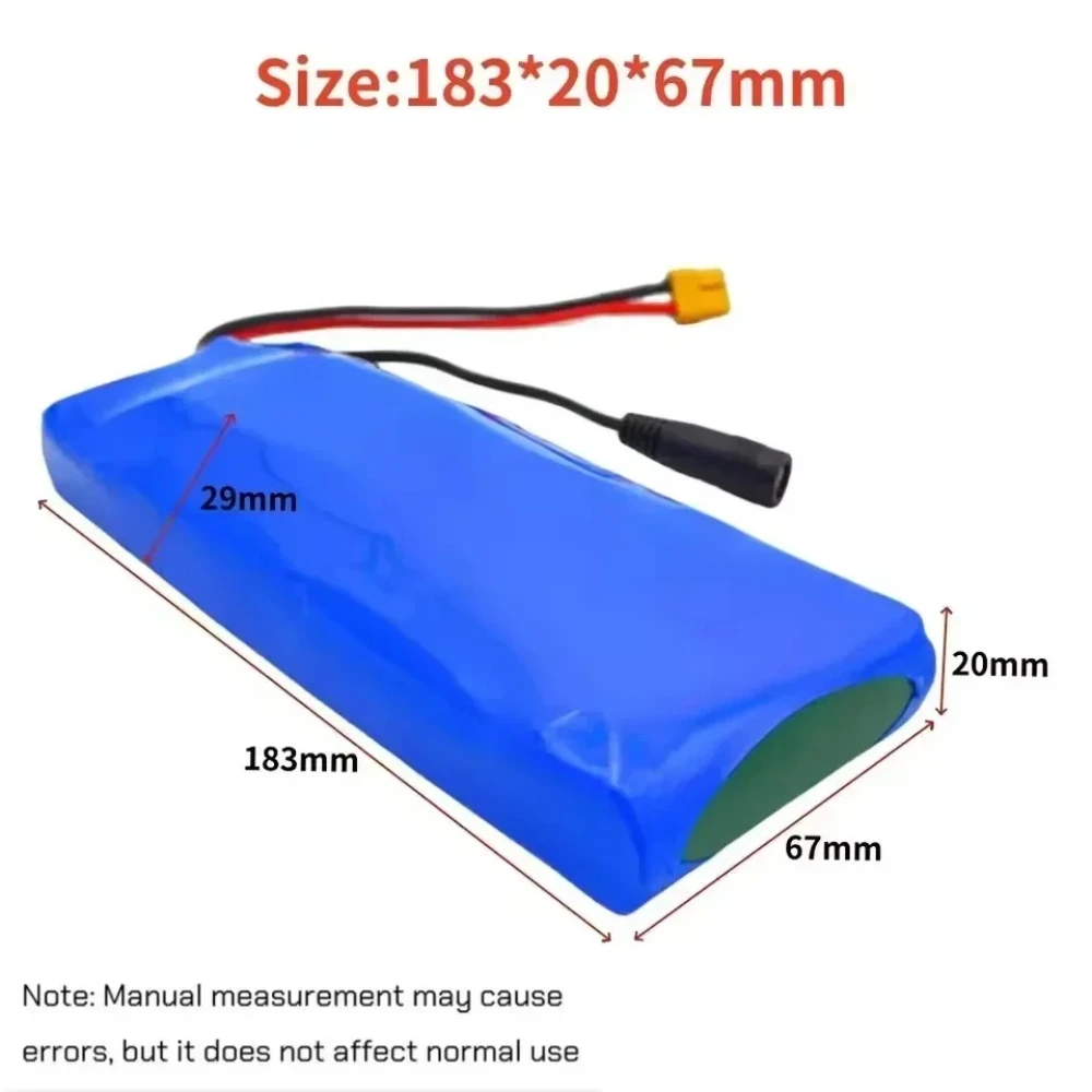 신형 36V 4000mAh 10S1P 18650 리튬 배터리 BMS 포함, 250W 전기용 고용량 충전식 배터리 팩 긴 수명