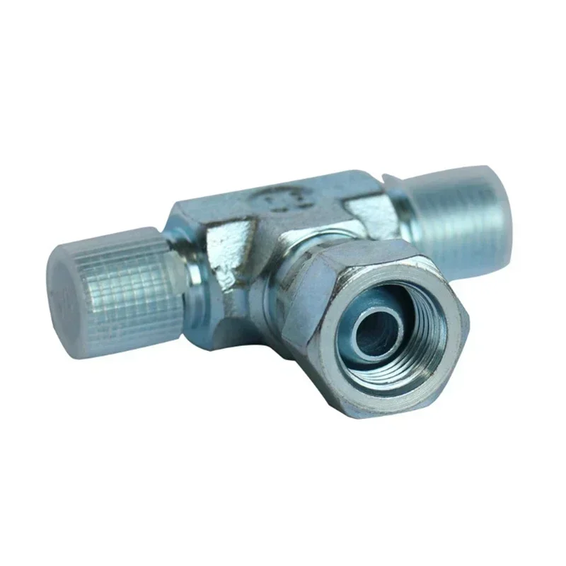High pressure airless spray machine spare parts spray gun tee joint discharge port interface double gun mounting head