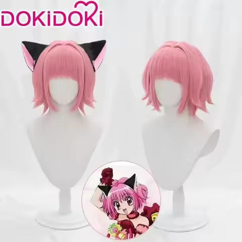 IN STOCK Momomiya Ichigo Wig Anime Tokyo Mew Mew DokiDoki Cosplay Short Hair Female Wig Pink Heat Resistant Synthetic Christmas