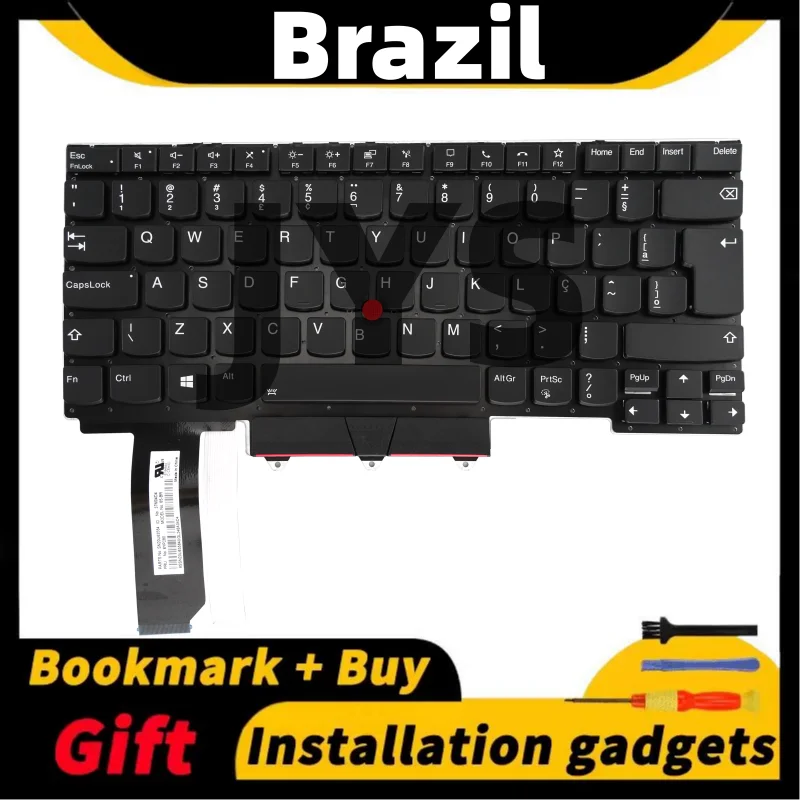 Laptop Replacement Keyboard for Lenovo ThinkPad E14/R14 Gen2 Gen3 Gen4US/UK/Belgian/Swiss/Brazilian/Canadian French