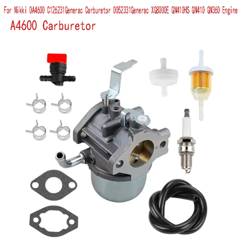 

A4600 Carburetor For Nikki 0A4600 C126231 Generac Carburetor 0052331 Generac XG8000E GN410HS GN410 GN360 Engine Accessories