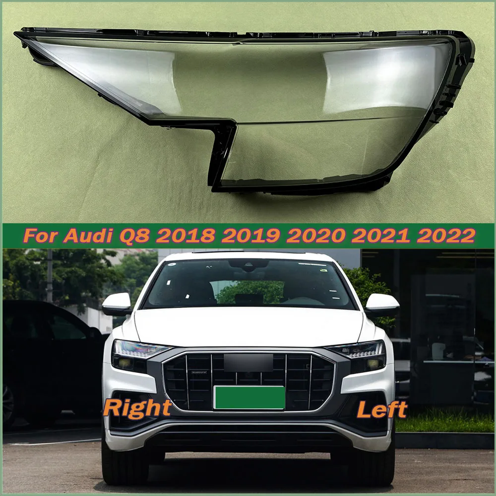 

Car Replacement Parts For Audi Q8 2018-2022 Front Headlight Cover Transparent Lampshade Lamp Lens Headlamp Shell Plexiglass