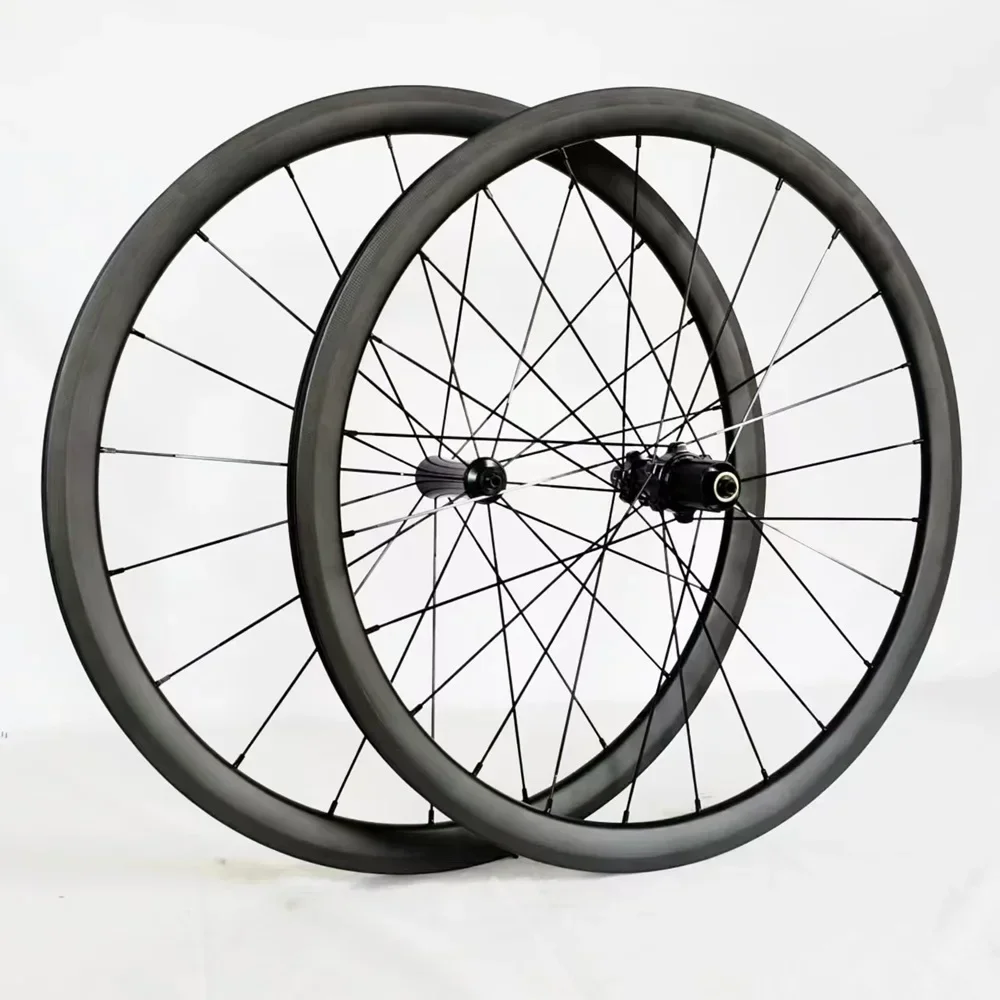 

24 Inch 507 Carbon Kids Bicycle Wheels Boost 30*30mm Rim BMX Bike Wheelset V / Disc Brake Clincher Tubeless 6-Bolt Center Lock