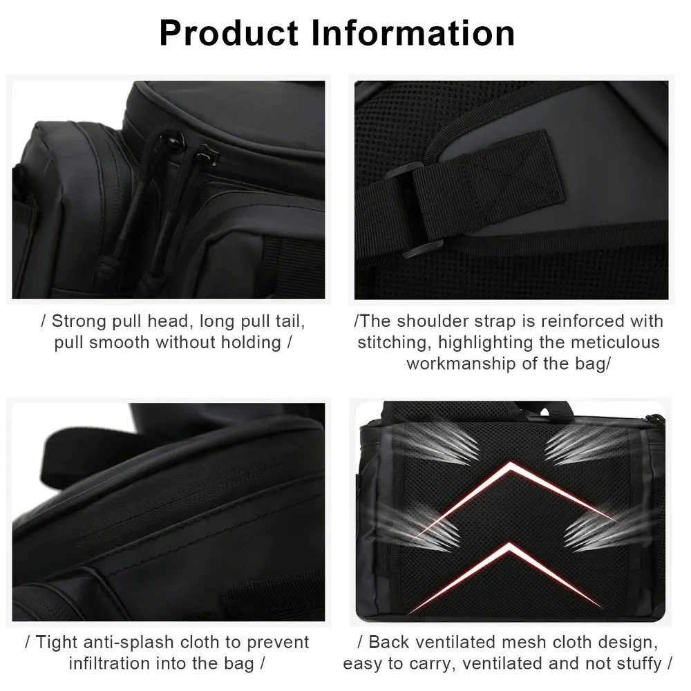 Crossbody-Angelzubehör-Aufbewahrungstasche, Hüft-Rucksack mit verstellbaren, breiten Schultergurten, große Kapazität, leicht – Detail 26