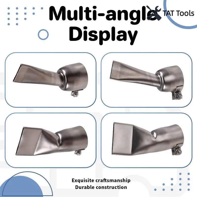 

2Pcs Welding Flat Nozzle Set, 20Mm Small + 40Mm Large Tips For Welder Tool, Stainless Steel Hot Air Heat Nozzles