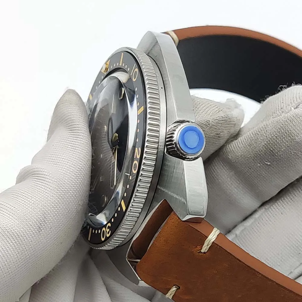 Мужские механические Автоматические плоские часы NH35, асептический циферблат с утолщенным сапфировым стеклом, мужские повседневные деловые часы