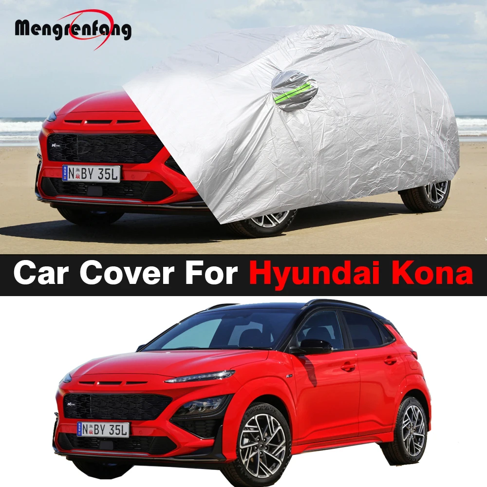 Copertura completa per auto per Hyundai Kona Kauai 2017-2026 Copertura automatica antivento a prova di sole, pioggia, neve, resistente ai graffi