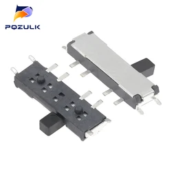 20PCS MSK-13C01 Miniature Slide Switch 8 Pin 1P3T SP3T ON-ON-ON Right Angle SMT / SMD PCB 1.50mm Height