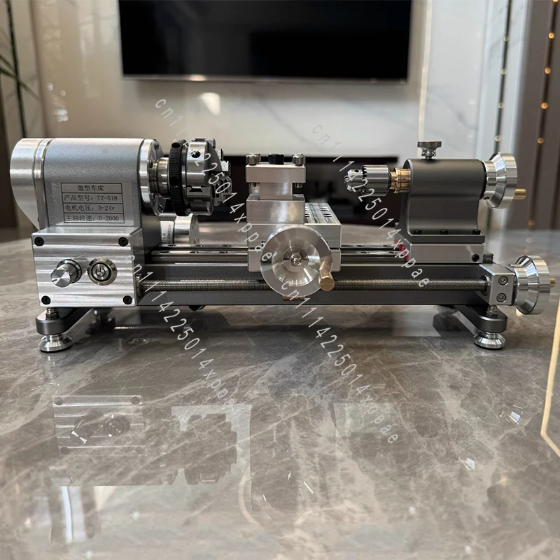 With 24V Power Supply Metal Lathe Model Toy Precision High Performance Micro Lathe CNC Adjustable Accuracy Equipped