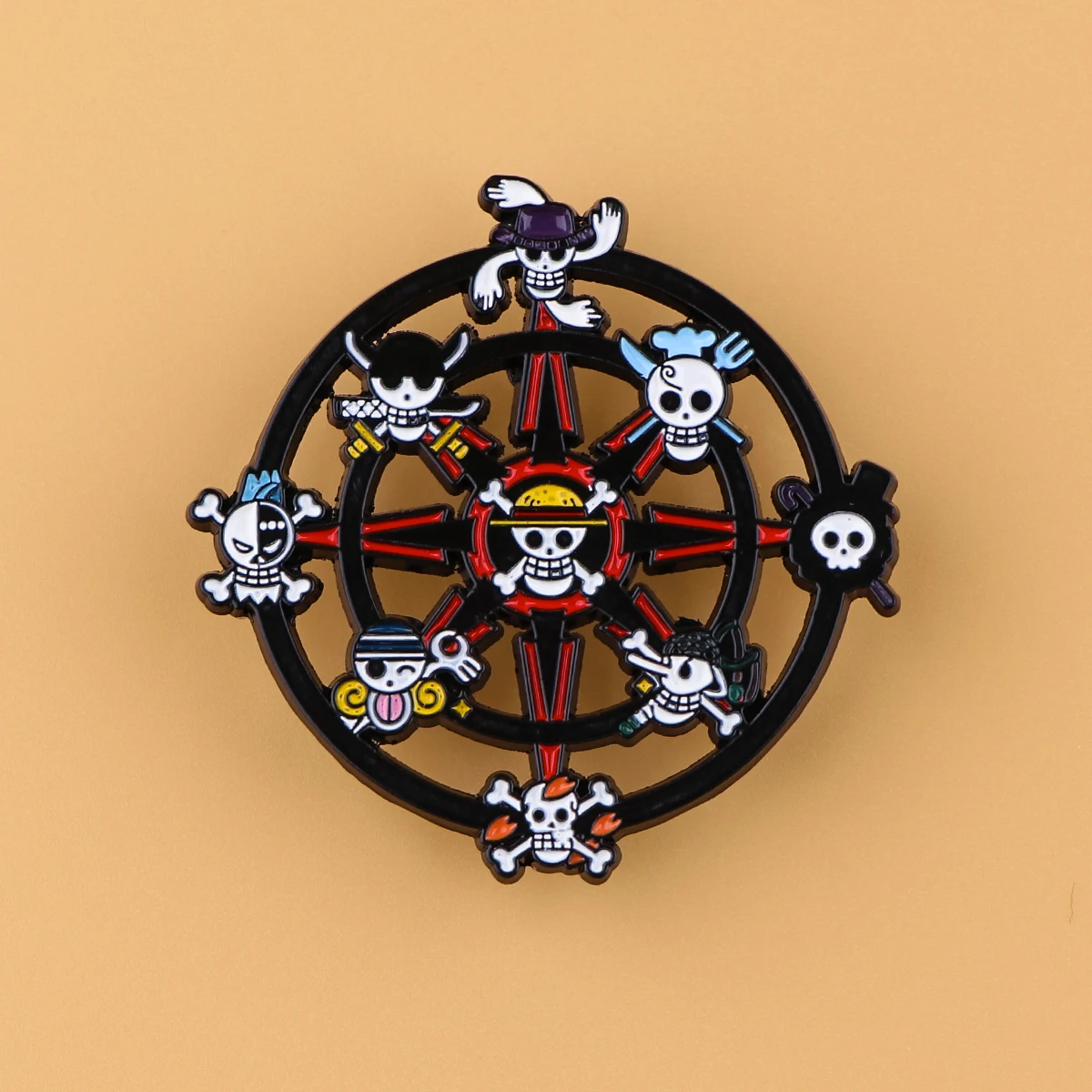 Anime Pirate Pin Seleton Enamel Pin Backpack Jeans Badge Anime Briefcase Badges Brooches for Clothing Brooches Jewelry Gifts