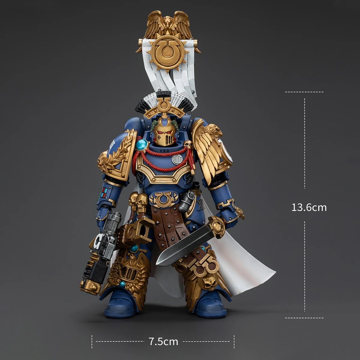 JOYTOY Warhammer Horus Heresy Ultramarines figurka Legion Praetor z mieczem mocy i Volkite Serpenta model figurki zabawka