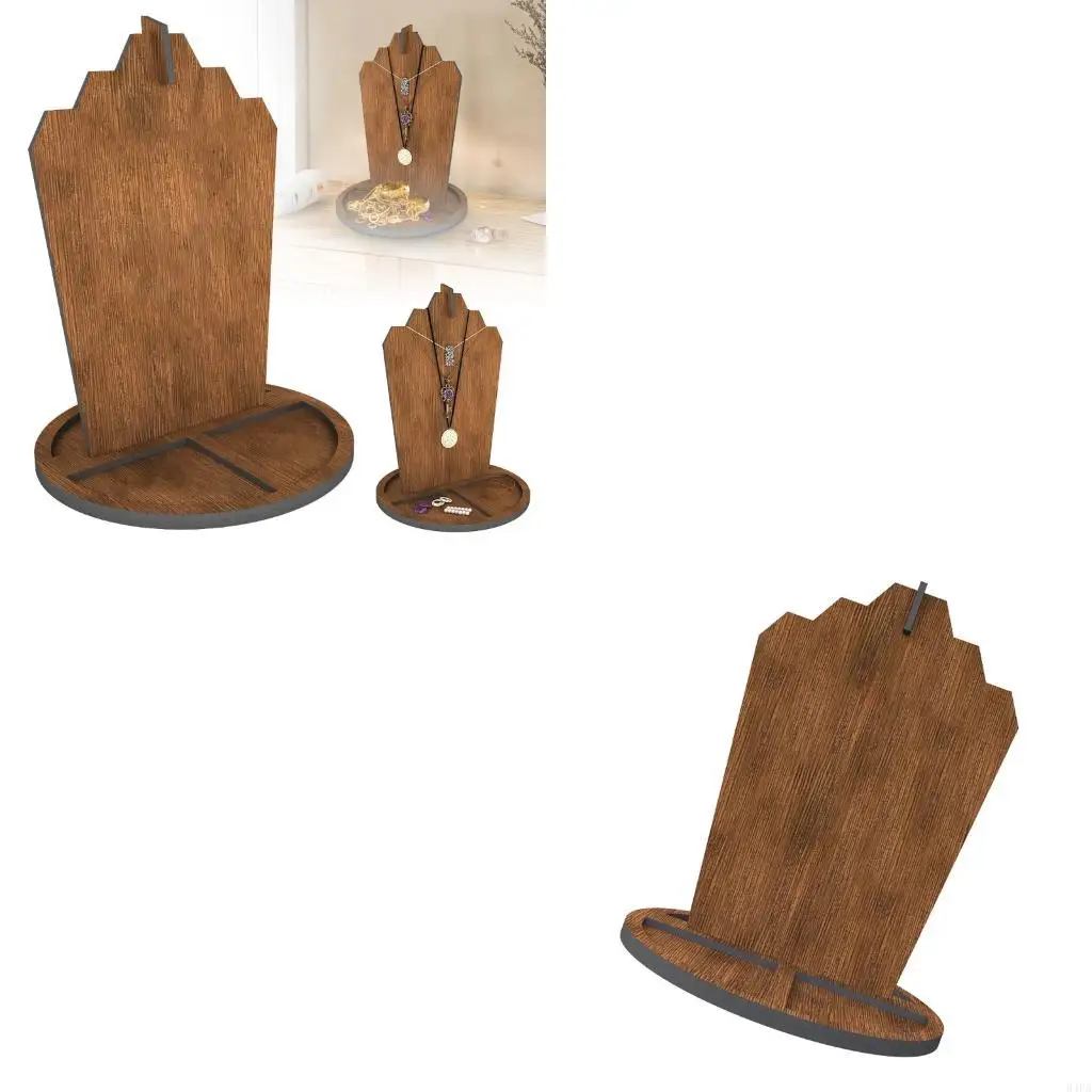 

94pa Отдельно стоящие ювелирные украшения подставьте стойку с твердым деревом для демонстрации аксессуаров