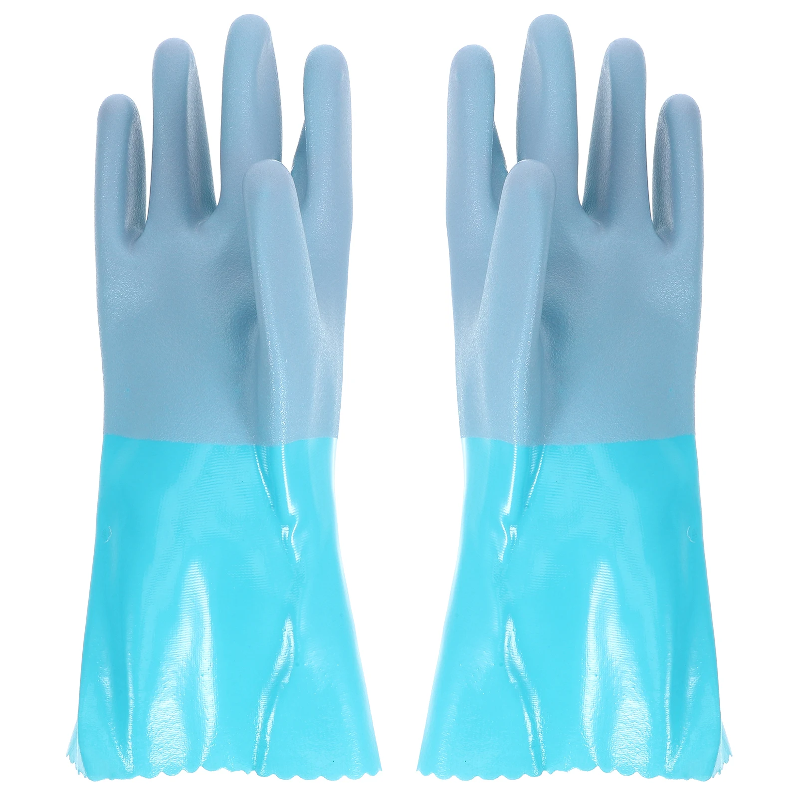 

Fish Cleaning Gloves Rubber Anti Slip Puncture Resistant Work Kitchen Seafood Handling Blue Protective For Men Women Boat Labor