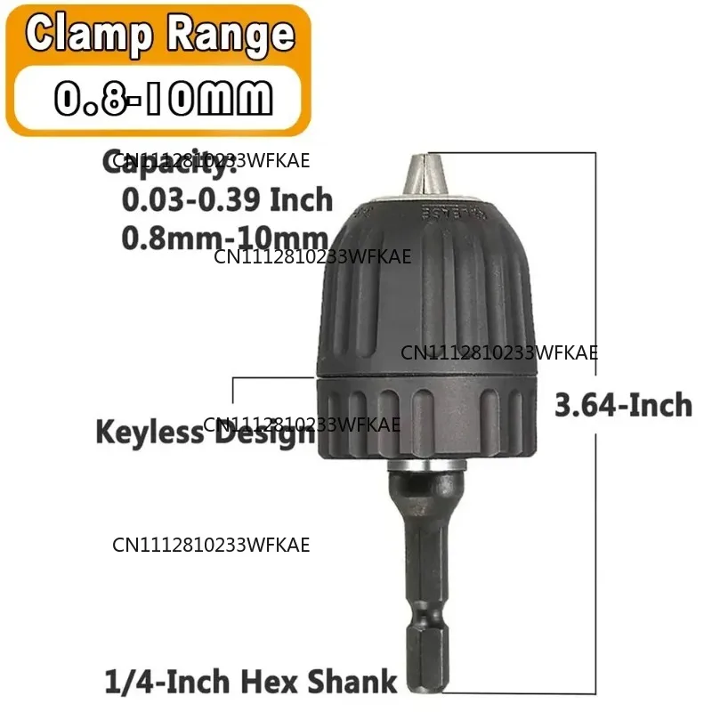 *Keyless Drill Chuck Converter, 3/8 