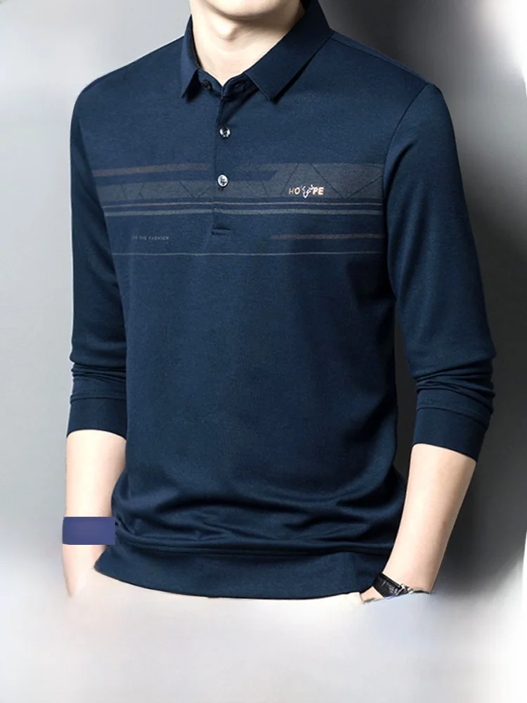 

Мужская рубашка премиум-класса с длинным рукавом, повседневная, с отложным воротником, для отцов, весна-осень, хлопок, деловой стиль, для джентльменов