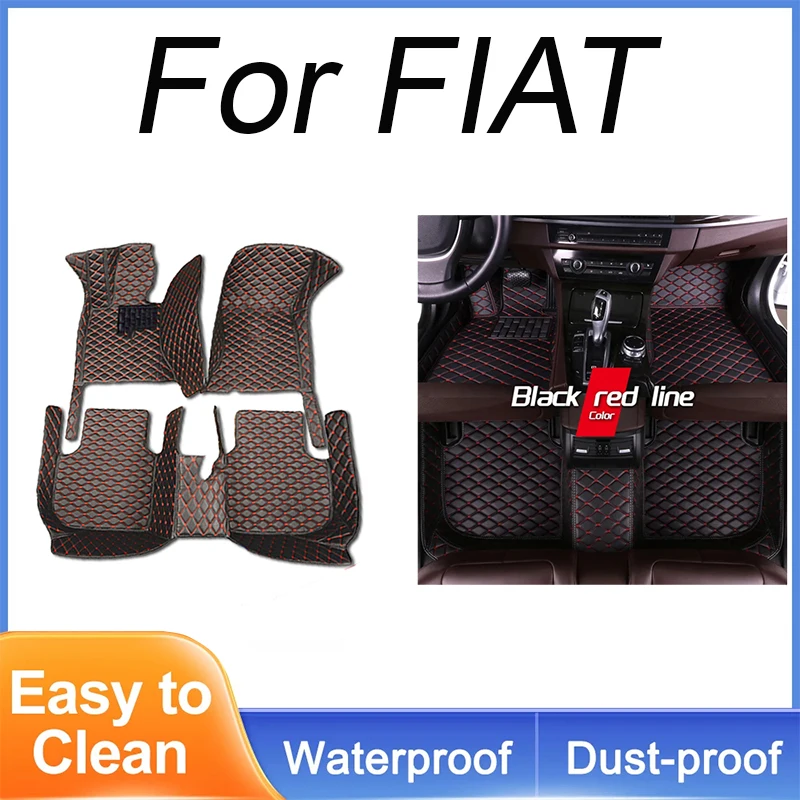 Car Floor Mats For FIAT FIAT tipo 500 500c 500X Barchetta Croma 126p X1 9 Ducato 124 Spider 500L GrandPunto Car Accessories