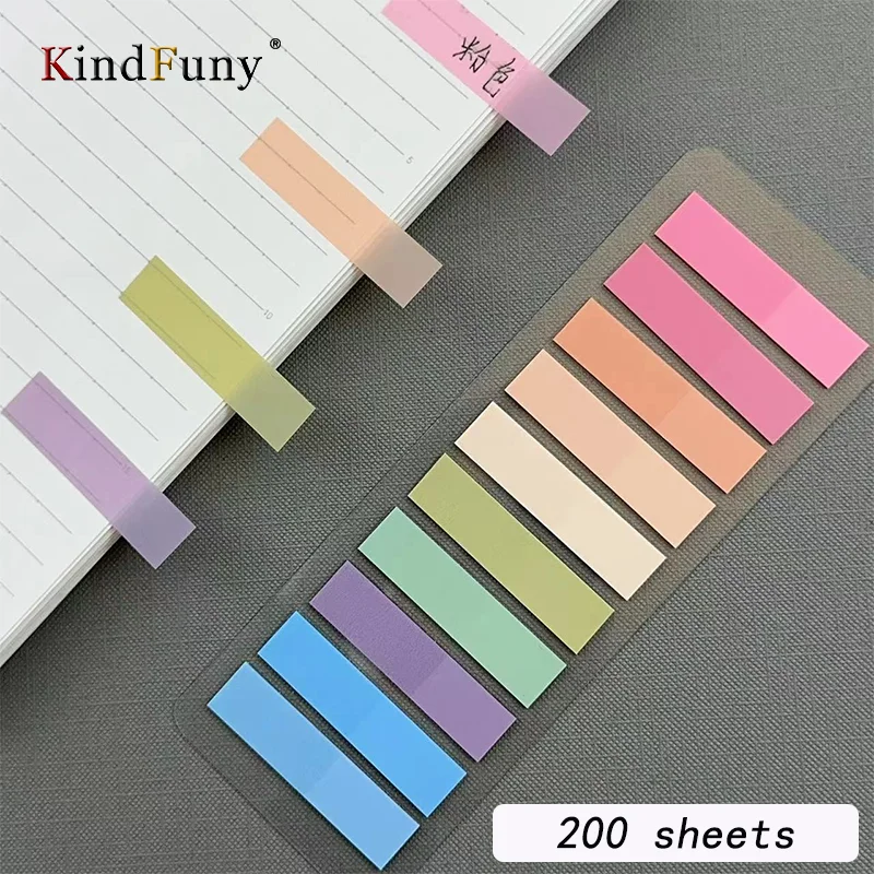 KindFuny 200pcs Sticky Note Transparent Sticky Note Index Tabs Arrow Flags for Page Marker Planner Stickers Office School