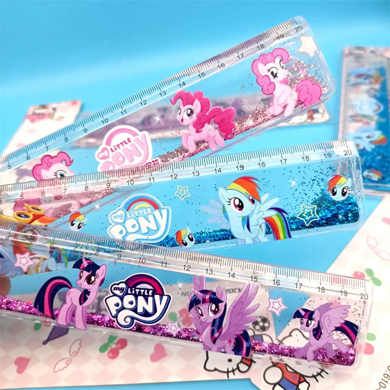 Hasbro My Little Pony Twilight Sparkle Pinkie Pie Cartoon Anime Movie Quicksand Ruler Creative Student Stress Reduction Ruler