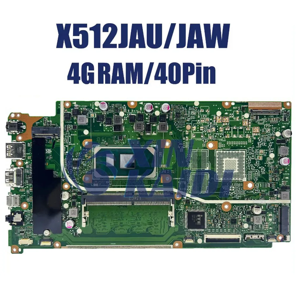 Computer Mainboard For Asus VivoBook 15 X512JAW X512JA X712JA X512JAU V5000JP Laptop Motherboard I3 I5 I7 10th 4G RAM 40Pin