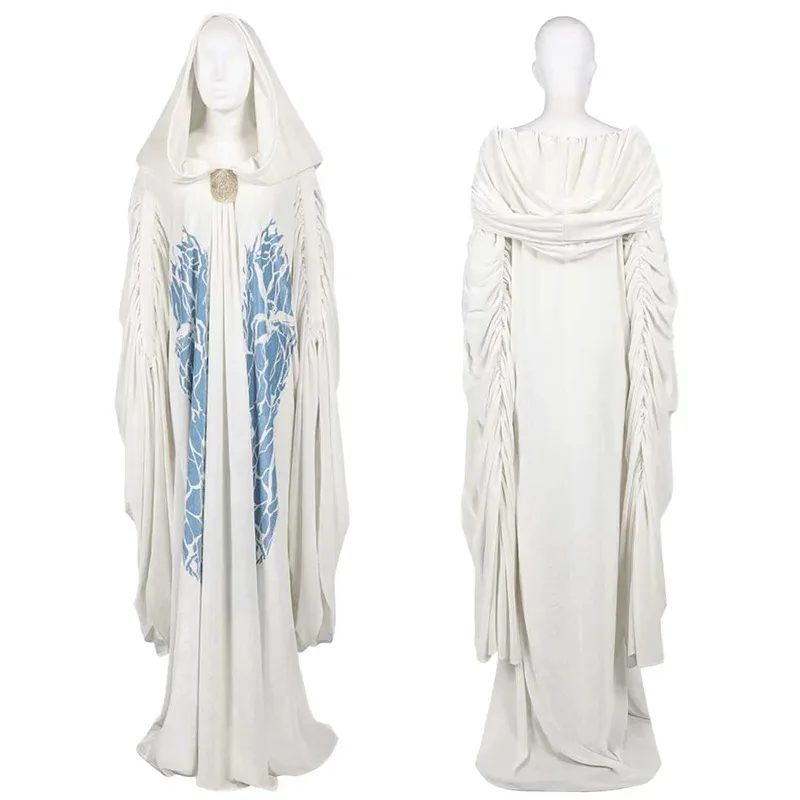 Padme Cosplay fantasía Amidala bata con capucha vestido 2002 película batalla espacial episodio II disfraz mujeres adultas trajes de fiesta