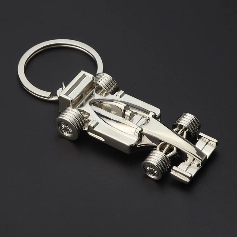 F1 Keychain Racing Activity Gift Personality Pendant Key Buckle Silver Color Car Key Chain Men's Jewelry Keyring