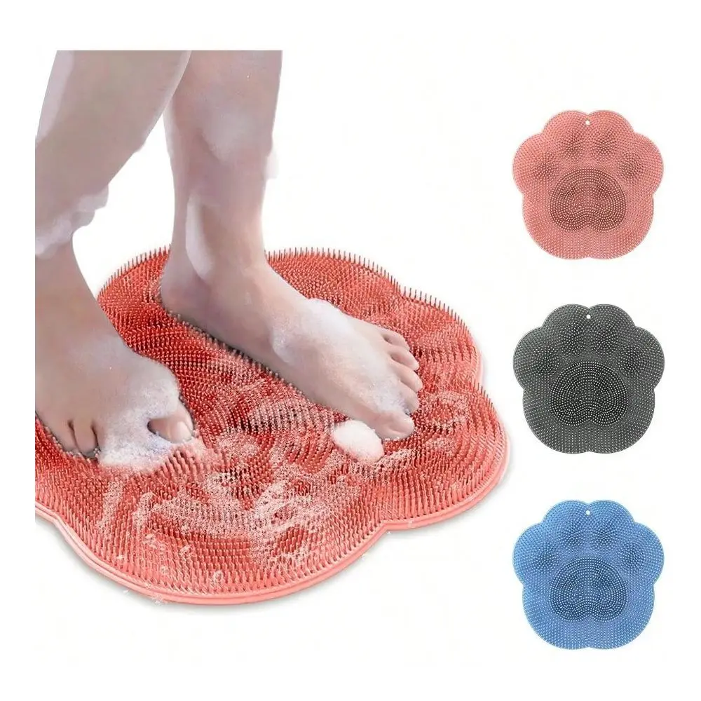 

Массажная щетка для ног с нескользящими присосками, настенная чистящая подушечка для стоп и спины, отшелушивающая, для душа
