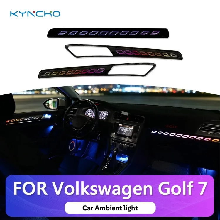 KYNCHO für Golf 7 Ambientebeleuchtung MK7 7.5 LED Symphony Auto-Innenraumbeleuchtung Automotive Ambientebeleuchtung Auto-LED-Licht