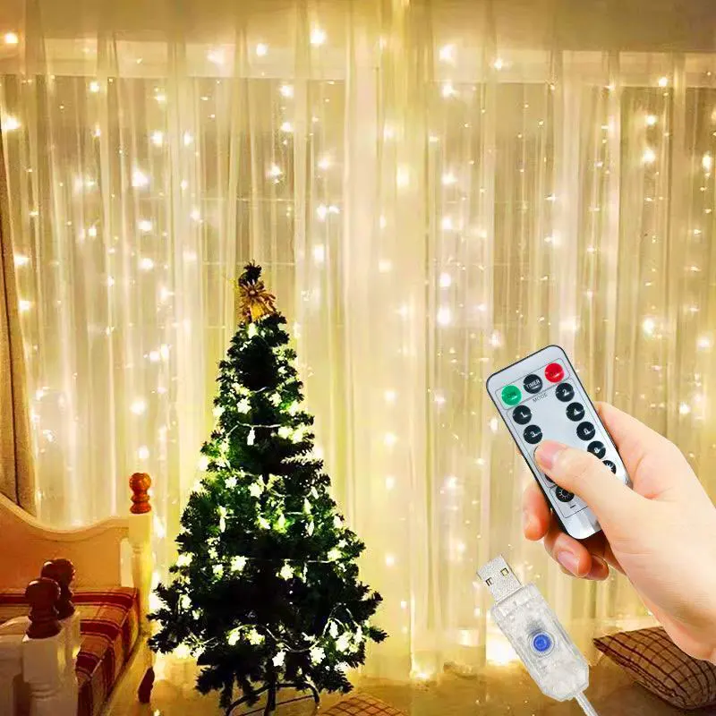 LED Christmas Fairy String Light USB Power with Remote 2025 New Year Bedroom Home Party Decoration Xmas Gifts Natal Decor Noel