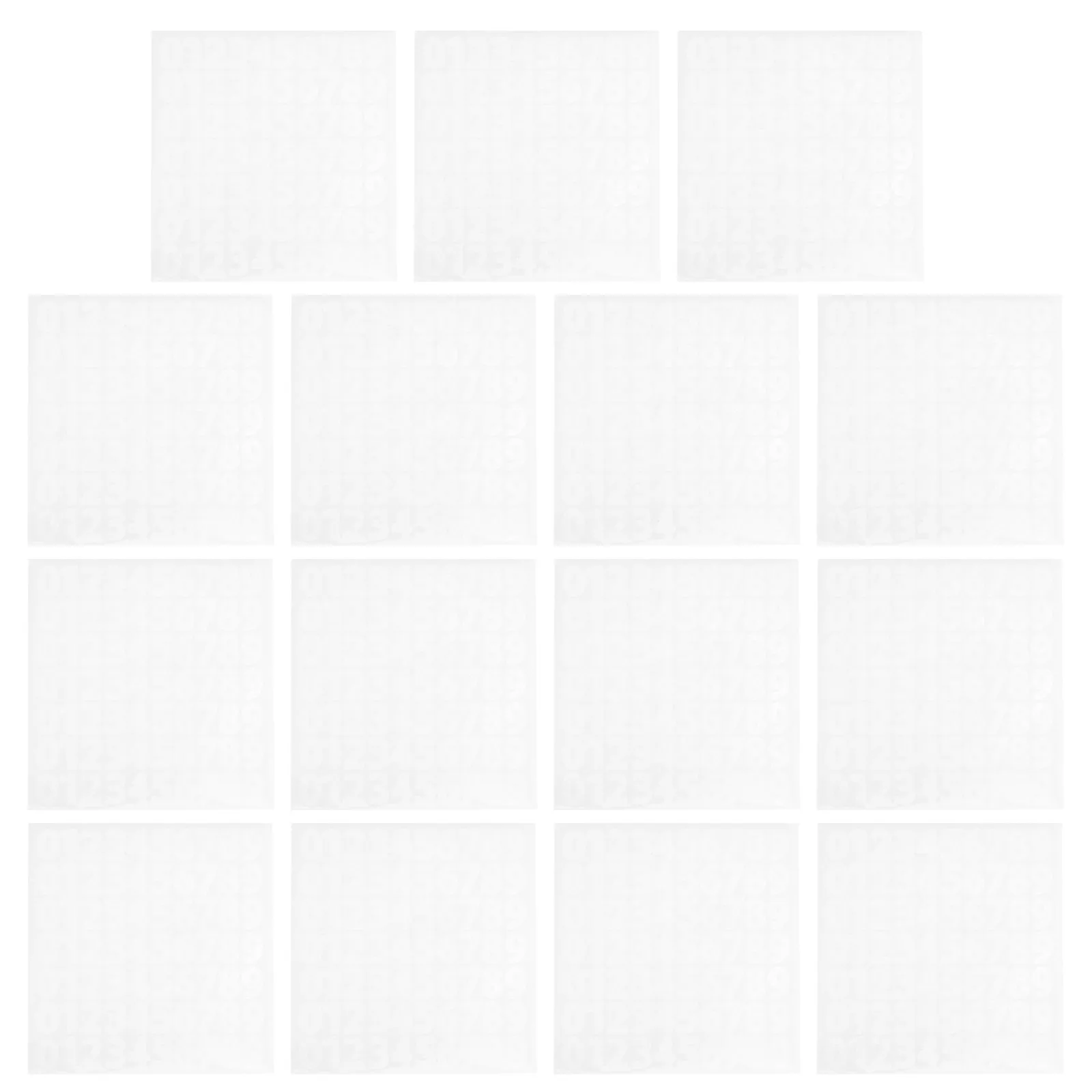 

15 Sheets Self Adhesive Number Stickers Waterproof Vinyl Labels for Office Classroom Mailbox DIY Project Labeling