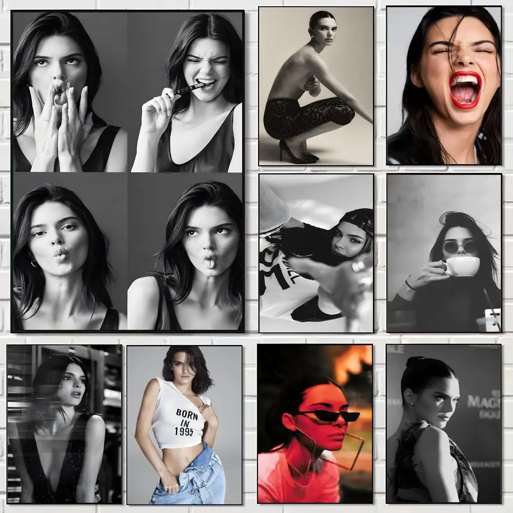 Celebrity K-Kendall Jenner Poster Print Painting Home Decor for Bedroom Living Room Hallway