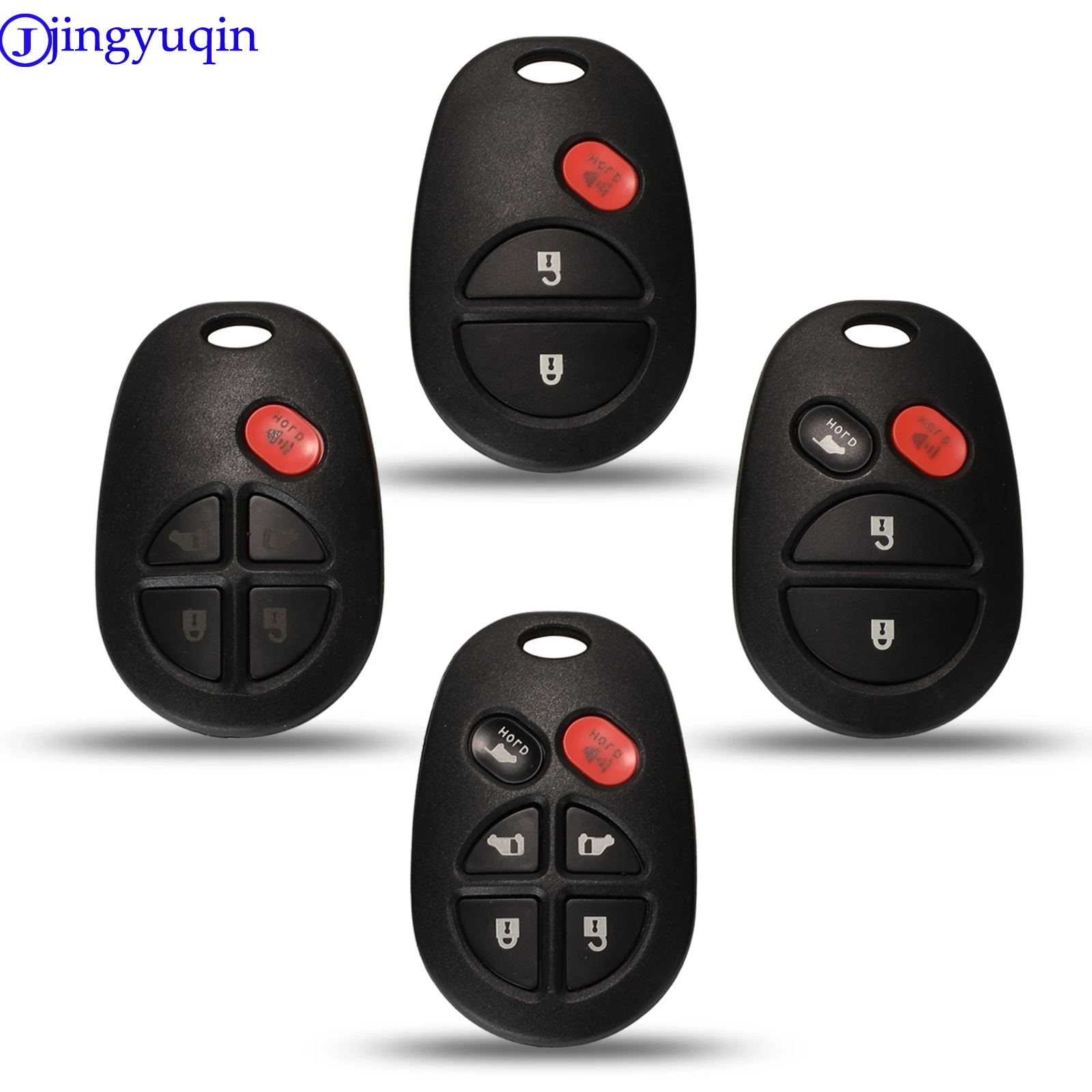 jingyuqin Replacement Car Key Fob Case Cover For Toyota Sienna 2004 2005 2006 2007 2008 2009 2010 2011 2012 2013 FCC