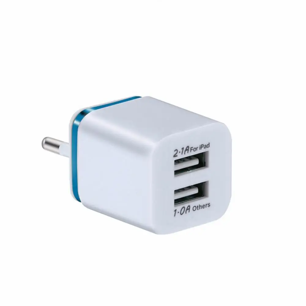 5V/2.1A Dual Port Wall Charger Dual USB Ports Quick Charging Wall Charger Mobile Phone Power Adapter US EU Fast Charging Adapter