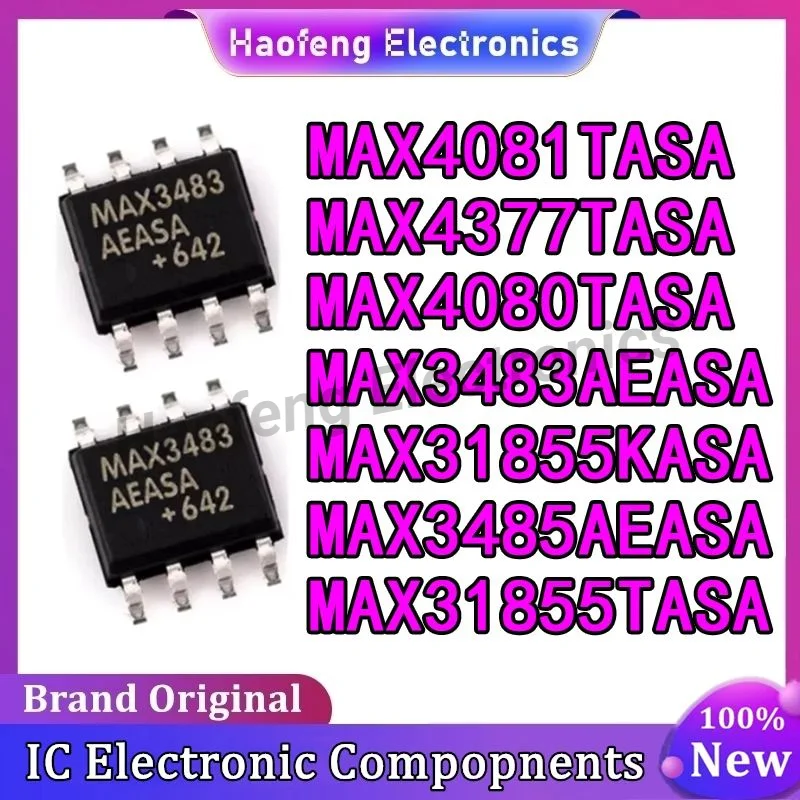 5Pcs/Lot MAX4377TASA MAX4081TASA MAX4080TASA MAX31855TASA MAX3485AEASA MAX3483AEASA MAX31855KASA Conversion