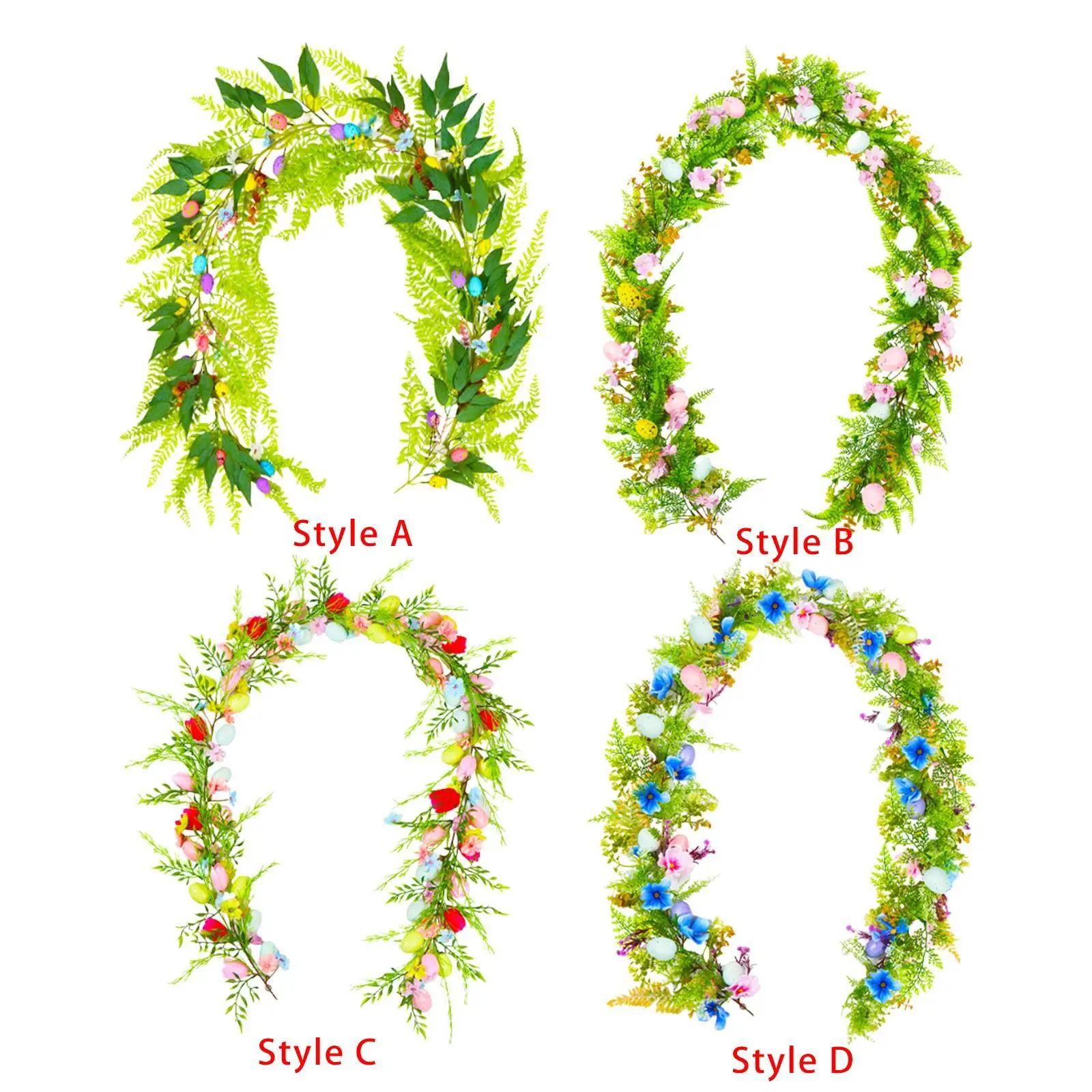 6.23 Feet Easter Garland Party Supplies Easter Decoration Decorative Hanging Ornament for Table Tree Birthday Front Door Porch