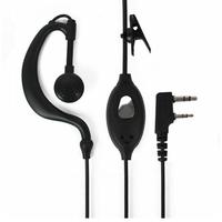 Walkie Talkie Headsets 2 PIN Earpiece Headset PTT MIC for BAOFENG 480 490 320 V6 V7 V8 658 520 530 999 888 Plug Earhook Design