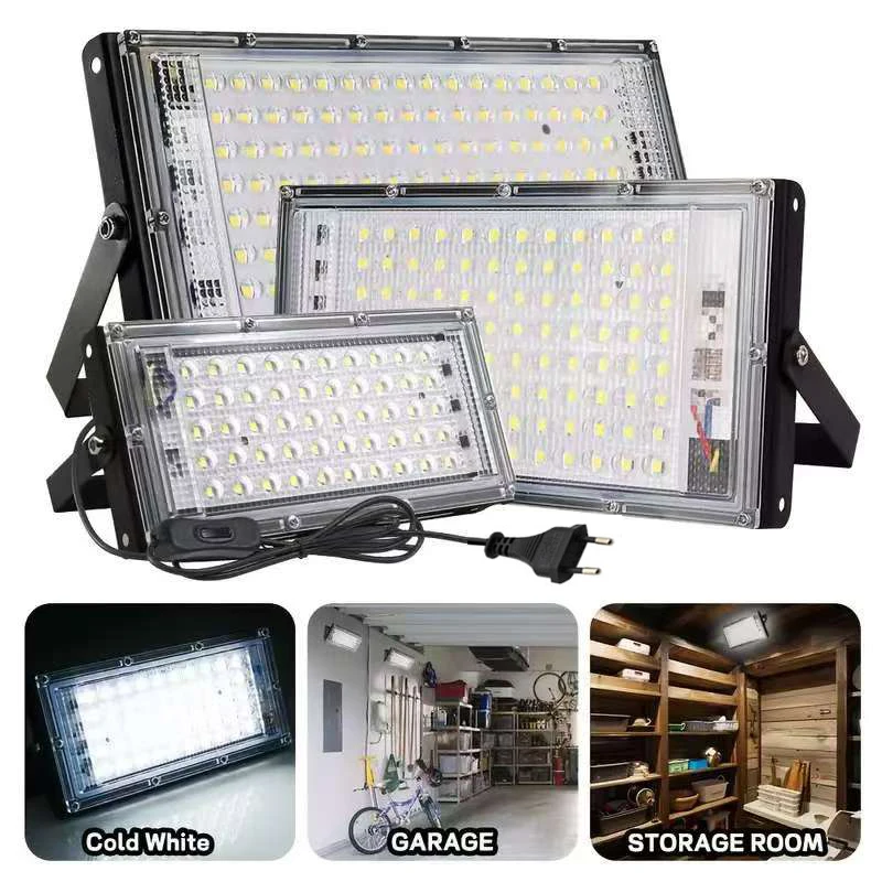 50 واط 100 واط LED الكاشف IP65 مقاوم للماء التيار المتناوب 220 فولت كشاف خارجي الأضواء RGB مهرجان اللون الديكور جدار الكاشف