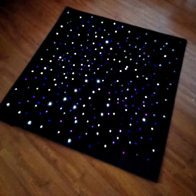 

Led Light Source Fiber Optic Lighting Mat Kids Educational Training Autism Tactile Fiber Optic Star Carpets Sensory Room Rugs