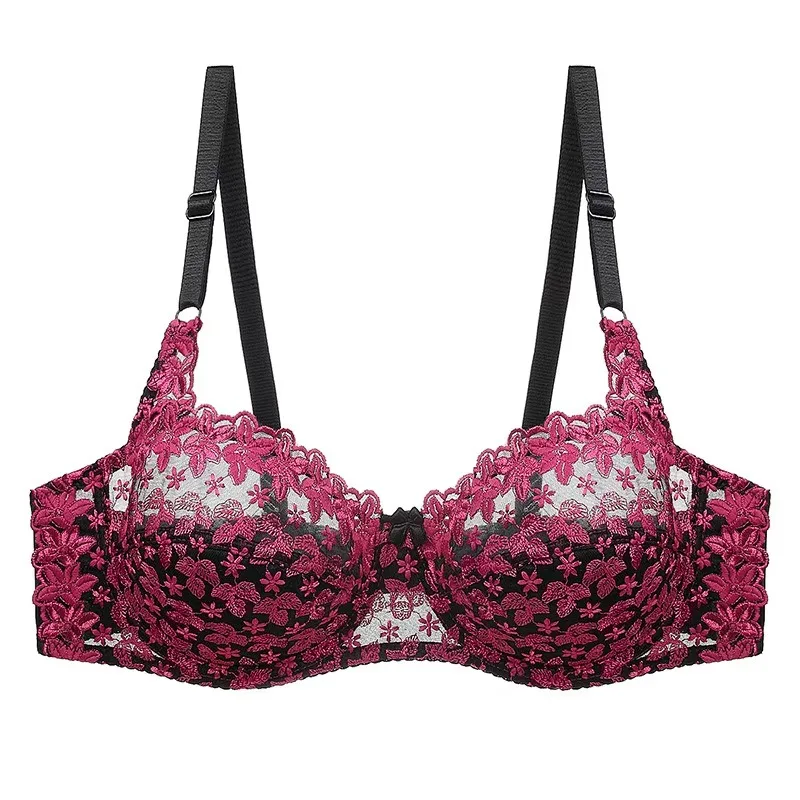 Vrouwen Kanten Bh's Zomer Push Up Effen Kleur Comfort Ademend Ondergoed Borduren Dunne Mold Vrouwelijke Koreaanse Mode Lingerie