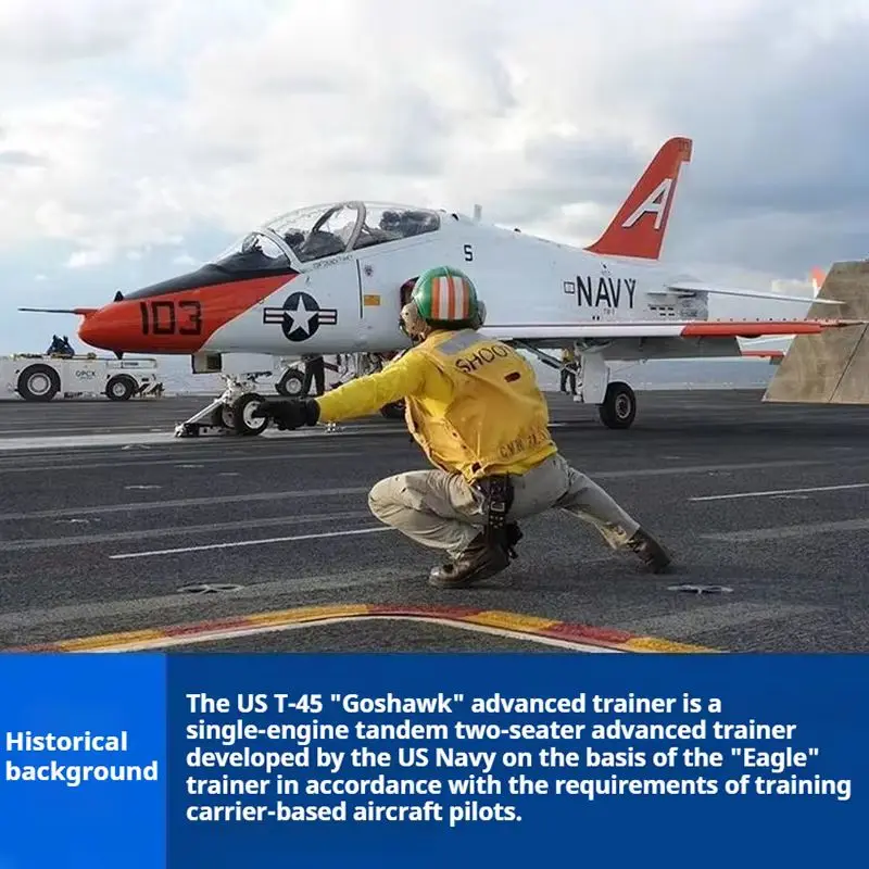 QT Model 70mm T45 6CH Goshawk Carrier-Based Advanced Trainer Simulation Aircraft Model V3 Ducted Remote Control Aircraft T-45