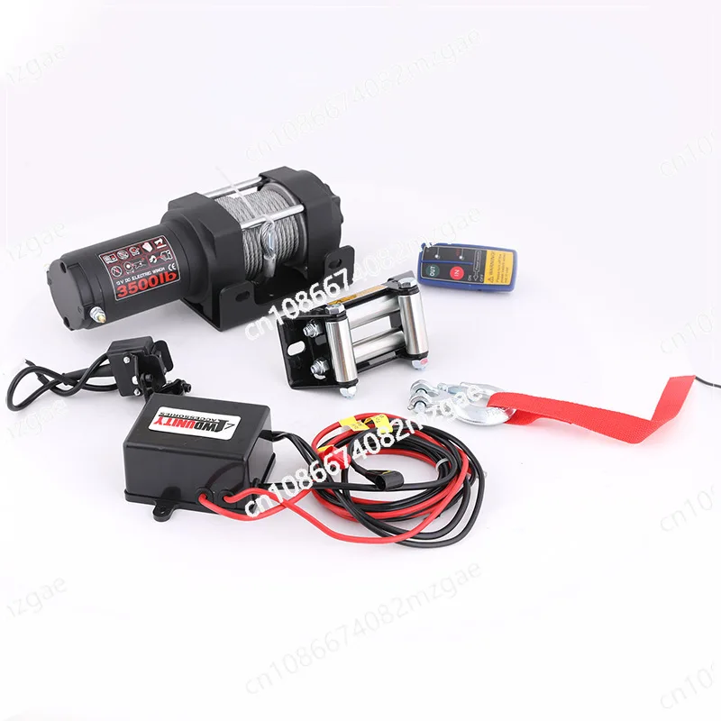 12V Off-road Vehicle Electric Winch 3500 Pound Steel Wire Winch Off-road Traction Self Rescue