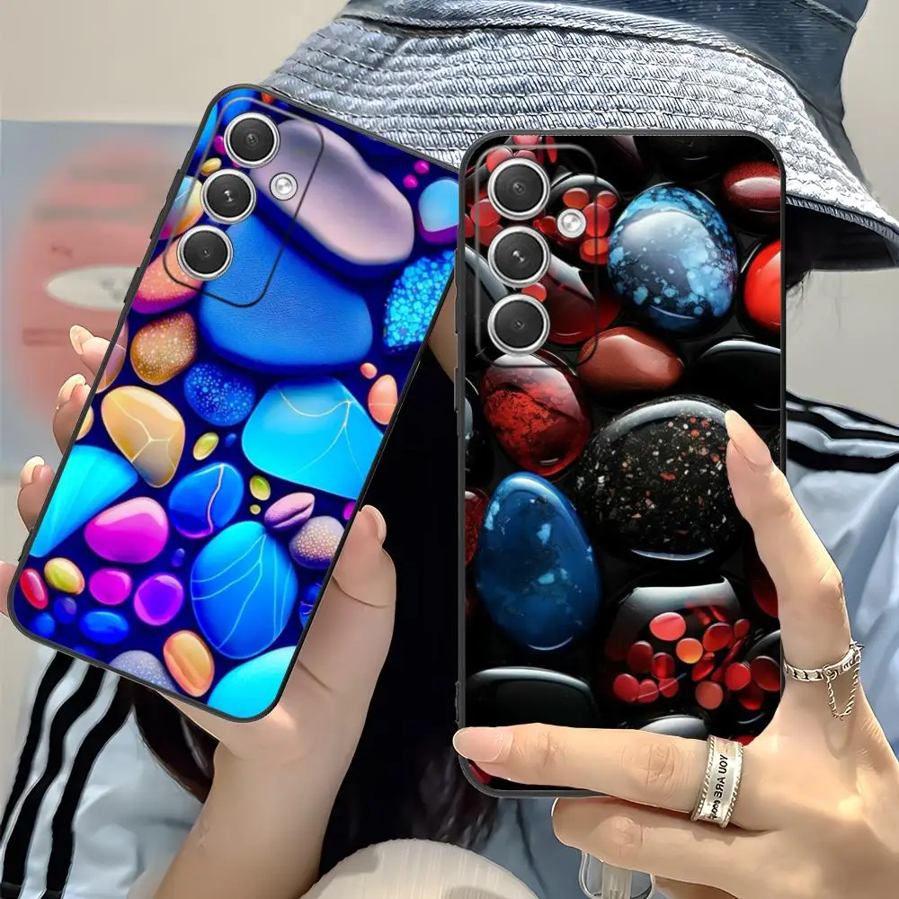 

Чехол для мобильного телефона с эстетическими камнями для Samsung Galaxy S25 S24 S23 S22 S21 S20 Note20 Plus FE, ультрацветный защитный смартфон