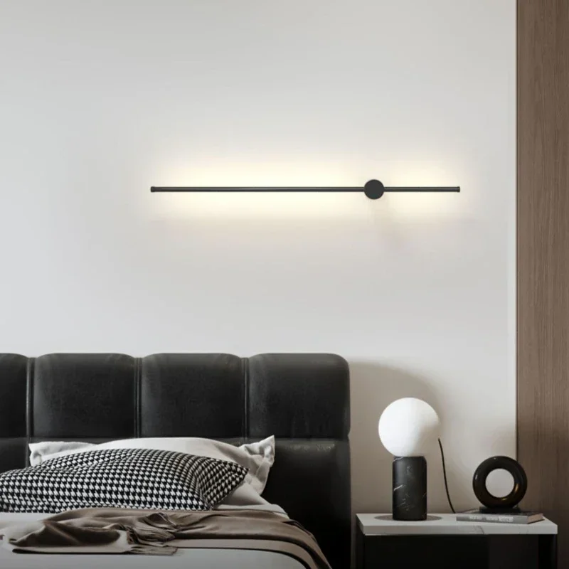 الشمال بسيط خطوط هندسية وحدة إضاءة LED جداريّة مصباح غرفة المعيشة ديكور المنزل الجدار الخفيفة للحمام الحمام ديكور جدار مصابيح ديكور الفن #4